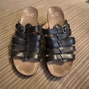 Dansko black leather mule heel (41)